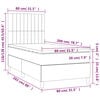 vidaXL Boxspringbett mit Matratze Hellgrau 80x200 cm Samt