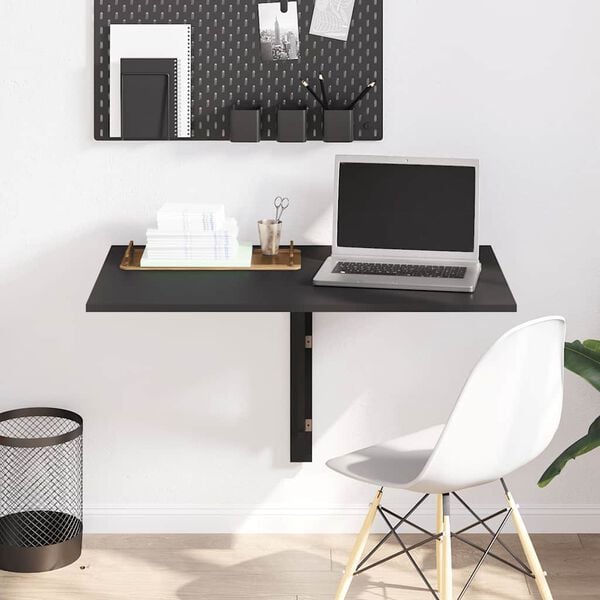 vidaXL Wand-Klapptisch Schwarz 100x60x56 cm Holzwerkstoff
