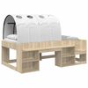vidaXL Hochbett f&uuml;r Kinder mit Stauraum 3 Stk. Sonoma Eiche und Wei&szlig;