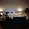 vidaXL Boxspringbett mit Matratze Blau 140x200 cm Samt