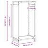 vidaXL Brennholzregal Wei&szlig; 44x28x90 cm Kaltgewalzter Stahl