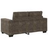vidaXL Sofa 3 pcs Dunkelgrau Leinenmischgewebe