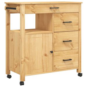 vidaXL K&uuml;chenwagen MONZA 84x40x88,5 cm Massivholz Kiefer