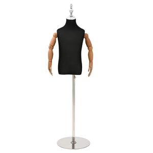 vidaXL Verstellbares 120-150 cm Mannequin mit Basis Unisex PP Schwarz