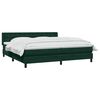 vidaXL Boxspringbett mit Matratze Dunkelgr&uuml;n 200x210 cm Samt