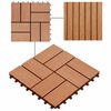 vidaXL Terrassenfliese 11 pcs Teak 30 x 30 cm WPC