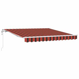 vidaXL Ausziehbare Markise Orange und Braun 300 x 250 cm