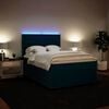 vidaXL Boxspringbett mit Matratze Blau 160x200 cm Samt