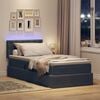 vidaXL Bett mit Stauraum und LED mit LED Dunkelgrau 90 x 190 cm Samt