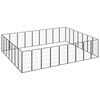 vidaXL 32-tlg. Hundelaufstall Schwarz 50x100cm Stahl Pulverbeschichtet