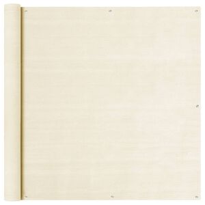 vidaXL Balkon Sichtschutz Creme 120x500 cm HDPE