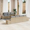 vidaXL Gartensofa-set mit Kissen 8 pcs Beige und Hellgrau