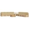 vidaXL Outdoor-Sofagarnitur 9 stk. Wei&szlig; und Beige Polyester