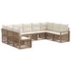 vidaXL Gartensofa-set 9 pcs Beige Poly-Rattan
