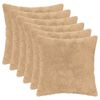 vidaXL Kissenbezug 6 stk. HEERLEN Creme 40 x 40 cm Faux Kaninchenfell