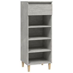 vidaXL Schuhschrank Betongrau 40x36x105 cm Holzwerkstoff