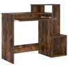 vidaXL Tisch mit Regal R&auml;uchereiche 106 x 40 x 88,5 cm Holzwerkstoff