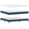 vidaXL Boxspringbett mit Matratze mit LED Blau 200 x 200 cm Stoff