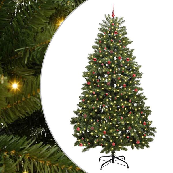 vidaXL K&uuml;nstlicher Weihnachtsbaum Gr&uuml;n 300 cm PVC und Metall