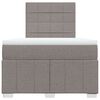 vidaXL Boxspringbett mit Matratze Taupe 120x190 cm Stoff