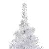 vidaXL K&uuml;nstlicher Weihnachtsbaum Beleuchtung & Kugeln Silber 210 cm