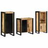 vidaXL Badezimmerm&ouml;bel-Set 3 pcs Braun und Schwarz Massivholz Mango