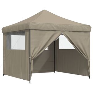 vidaXL Party-Zelt Taupe 292 x 292 x 315 cm Oxford-Stoff