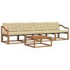 vidaXL Outdoor-Sofagarnitur mit Kissen 5 pcs Natur und Beige