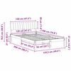 vidaXL Bettgestell Braun und Schwarz 120 x 190 cm Massivholz Kiefer