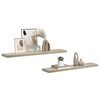 vidaXL Schwebende Wandregale 2 Stk. Eichefarben 120x23,5x3,8 cm MDF