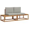 vidaXL Outdoor-Sofagarnitur 2 stk. Natur