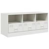 vidaXL TV-Schrank Wei&szlig; 99x39x44 cm Stahl