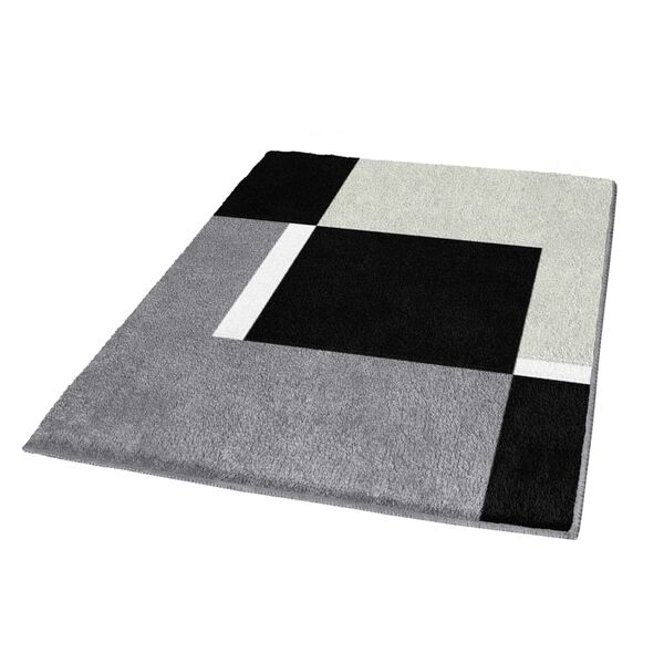 Kleine Wolke Badteppich Dakota Platinum 55x65 cm Grau und Schwarz