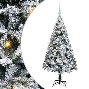 vidaXL K&uuml;nstlicher Weihnachtsbaum mit 150 LEDs mit St&auml;nder Wei&szlig; 150 cm