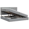 vidaXL Aufbewahrungsbett mit Matratze Hellgrau 200 x 200 cm Stoff