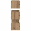 vidaXL Wandregal-Set 3 pcs Artisan-Eiche 40x16x14cm Holzwerkstoff