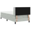 vidaXL Boxspringbett mit Matratze Hellgrau 190 x 90 cm Samt