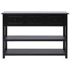 vidaXL Sideboard Schwarz 108x30x76 cm Massivholz Paulownia