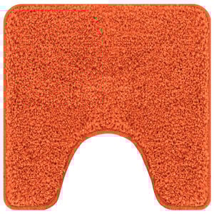 vidaXL Rutschfeste Badematte mit Toilettenausschnitt Orange 50 x 50 cm