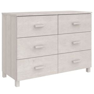vidaXL Sideboard HAMAR Wei&szlig; 113x40x80 cm Massivholz Kiefer