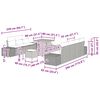 vidaXL Gartensofa-set mit Kissen mit Speicher 10 pcs Beige Poly Rattan