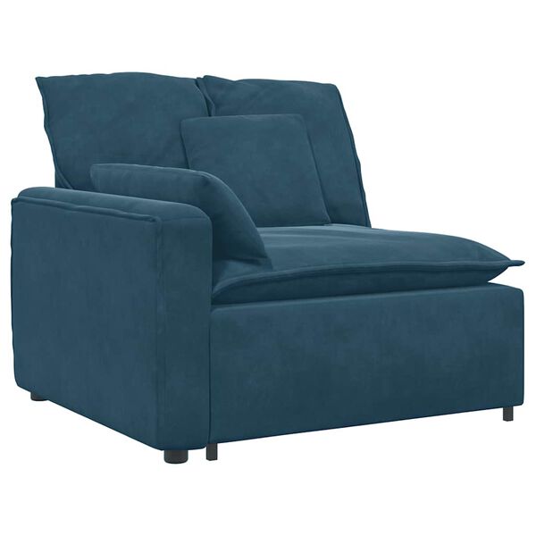 vidaXL Modulares Sofa mit Kissen Blau