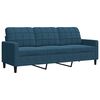 vidaXL 3-Sitzer-Sofa Blau 180 cm Samt