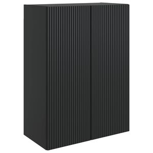 vidaXL Wandschrank Schwarz 66 x 34,5 x 90 cm Holzwerkstoff