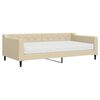vidaXL Tagesbett mit Matratze Creme 100x200 cm Stoff
