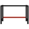 vidaXL Werkbankgestell Metall 120x57x79 cm Schwarz und Rot
