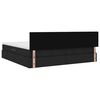 vidaXL Bett mit Stauraum und LED mit LED Schwarz 200 x 200 cm Stoff