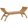 vidaXL Gartenbank 2-Sitzanzahl 126 cm Massivholz Teak Natur