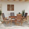 vidaXL Gartenstuhl 4 pcs Braun 57 x 71,5 x 104 cm Massivholz Teak