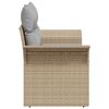vidaXL Gartensofa mit Kissen Beige 141 x 62 x 69cm Poly-Rattan
